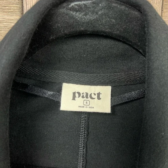 pact Airplane Relaxed 100% Organic Cotton Blazer Black Size Small - Picture 6 of 8